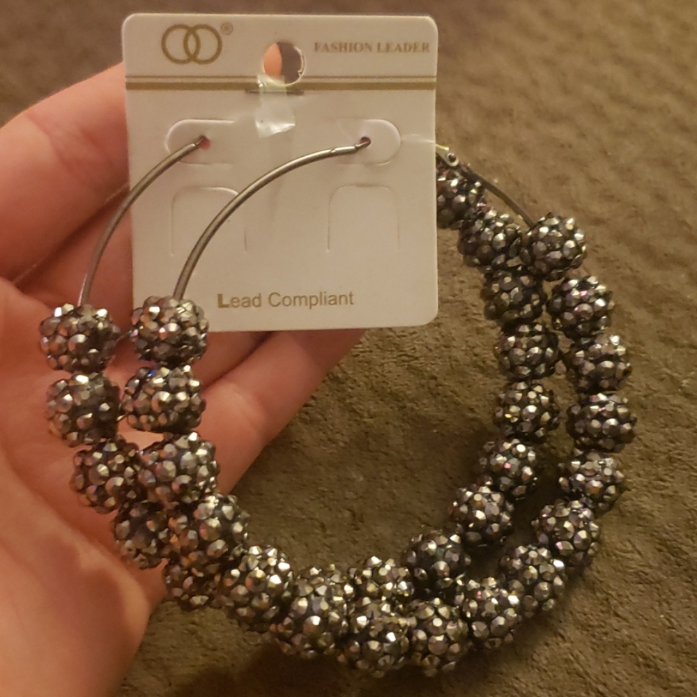 Large hoop earrings